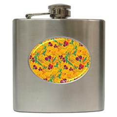 Floral Pattern Hip Flask (6 Oz) by Valentinaart