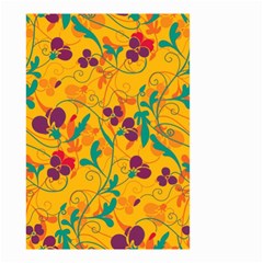 Floral Pattern Small Garden Flag (two Sides)