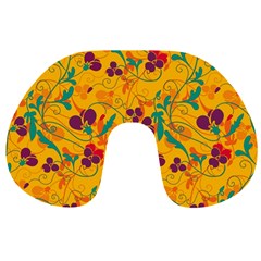 Floral Pattern Travel Neck Pillows by Valentinaart