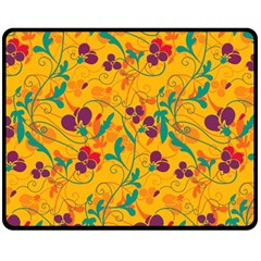 Floral Pattern Double Sided Fleece Blanket (medium) 