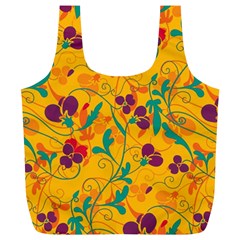 Floral Pattern Full Print Recycle Bags (l)  by Valentinaart