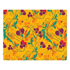 Floral Pattern Double Sided Flano Blanket (large) 