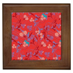 Floral Pattern Framed Tiles