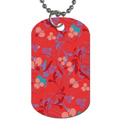 Floral Pattern Dog Tag (one Side)