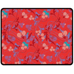 Floral Pattern Fleece Blanket (medium) 