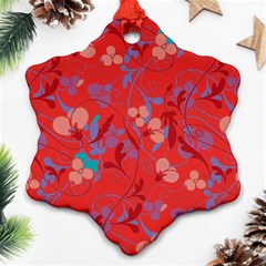 Floral Pattern Snowflake Ornament (two Sides)