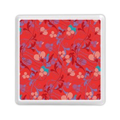 Floral Pattern Memory Card Reader (square)  by Valentinaart