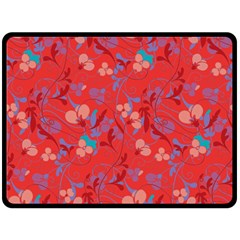 Floral Pattern Double Sided Fleece Blanket (large) 