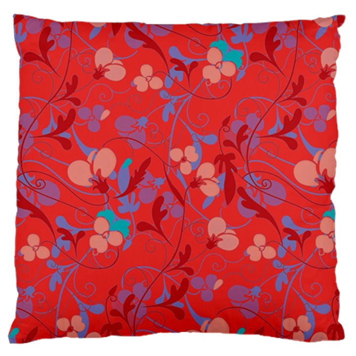 Floral pattern Standard Flano Cushion Case (One Side)