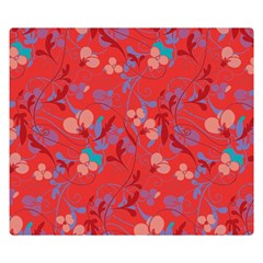 Floral Pattern Double Sided Flano Blanket (small) 