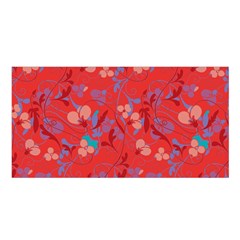 Floral Pattern Satin Shawl