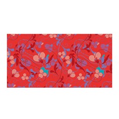 Floral Pattern Satin Wrap