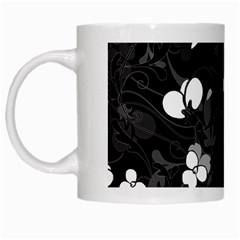 Floral Pattern White Mugs by Valentinaart