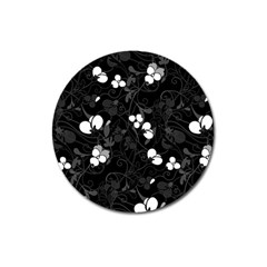 Floral Pattern Magnet 3  (round) by Valentinaart