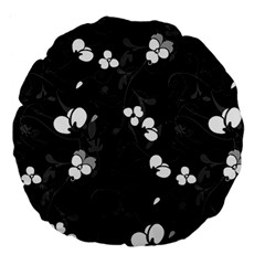 Floral Pattern Large 18  Premium Flano Round Cushions