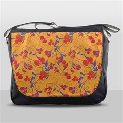 Floral Pattern Messenger Bags by Valentinaart