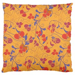 Floral Pattern Large Flano Cushion Case (one Side)