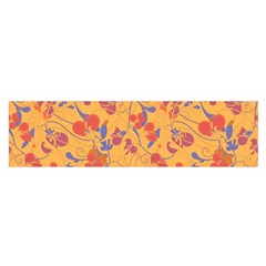 Floral Pattern Satin Scarf (oblong)