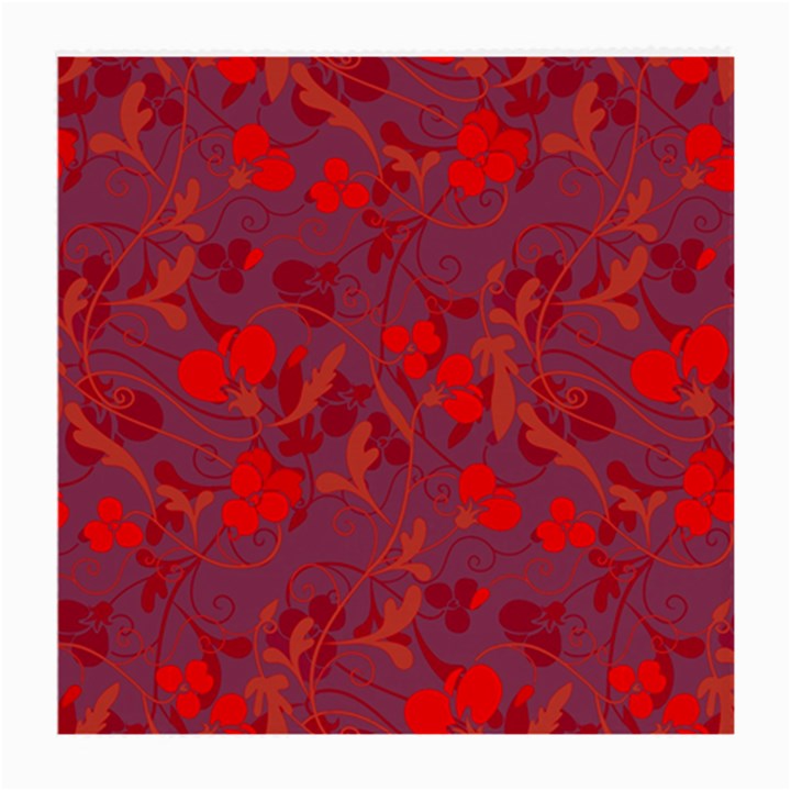 Red floral pattern Medium Glasses Cloth