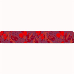 Red Floral Pattern Small Bar Mats