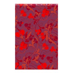 Red Floral Pattern Shower Curtain 48  X 72  (small) 