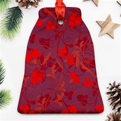 Red Floral Pattern Ornament (bell)