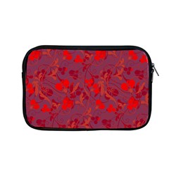 Red Floral Pattern Apple Macbook Pro 13  Zipper Case