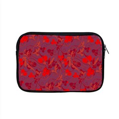 Red Floral Pattern Apple Macbook Pro 15  Zipper Case