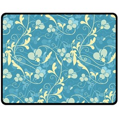 Floral Pattern Double Sided Fleece Blanket (medium) 