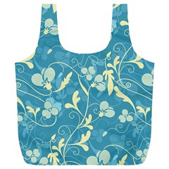 Floral Pattern Full Print Recycle Bags (l)  by Valentinaart