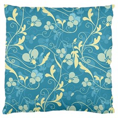 Floral Pattern Large Flano Cushion Case (one Side)