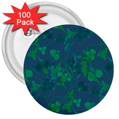 Floral Pattern 3  Buttons (100 Pack)  by Valentinaart