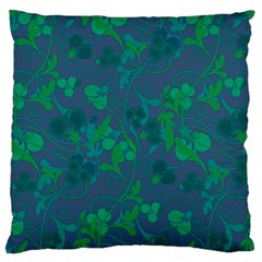 Floral Pattern Large Flano Cushion Case (one Side) by Valentinaart