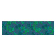 Floral Pattern Satin Scarf (oblong)