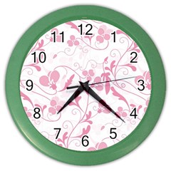 Floral pattern Color Wall Clocks