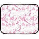 Floral pattern Double Sided Fleece Blanket (Mini)  35 x27  Blanket Front