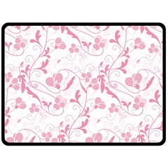 Floral Pattern Fleece Blanket (large)  by Valentinaart