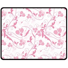 Floral pattern Fleece Blanket (Medium) 