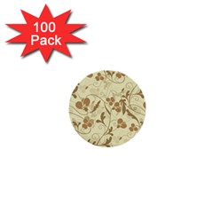 Floral pattern 1  Mini Buttons (100 pack) 