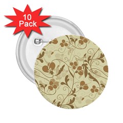 Floral pattern 2.25  Buttons (10 pack) 