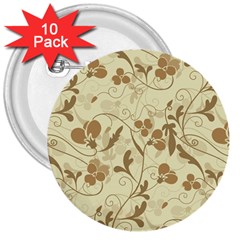 Floral pattern 3  Buttons (10 pack) 