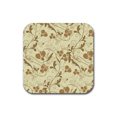 Floral pattern Rubber Coaster (Square) 