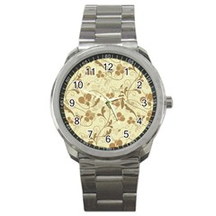 Floral pattern Sport Metal Watch