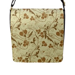 Floral pattern Flap Messenger Bag (L) 