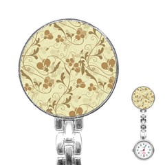 Floral pattern Stainless Steel Nurses Watch