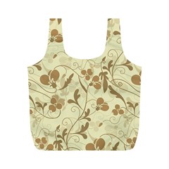 Floral pattern Full Print Recycle Bags (M) 