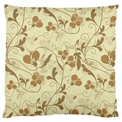 Floral Pattern Large Flano Cushion Case (one Side)