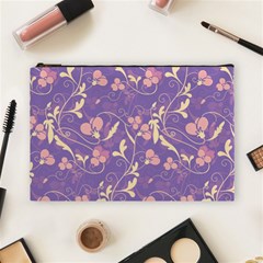 Floral Pattern Cosmetic Bag (large)  by Valentinaart