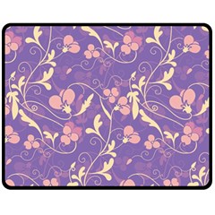 Floral Pattern Fleece Blanket (medium) 