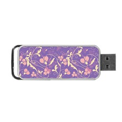 Floral Pattern Portable Usb Flash (one Side)